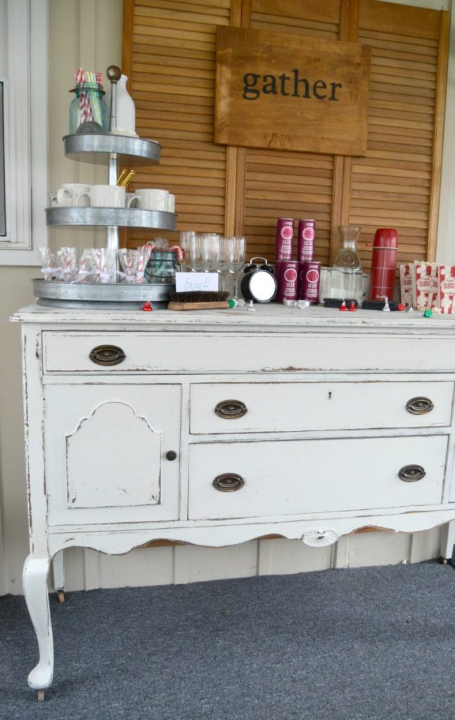 If you have an antique buffet that is in need of a makeover, click over to see how easy it was to transform this antique buffet into a white distressed show stopper!