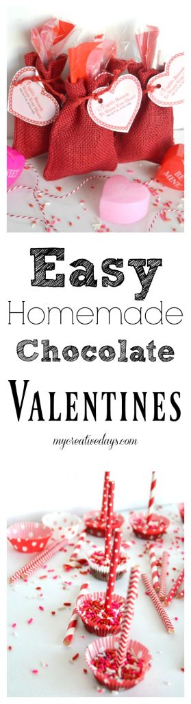 If you are looking for a great homemade valentines idea, this is it. Click over to find the recipe for these sweet, homemade chocolate valentines that will make your valentine very happy.