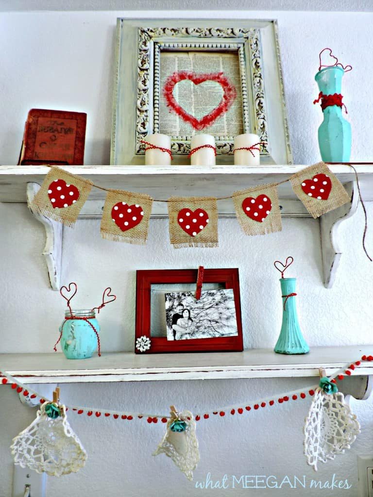 If you are looking for easy ways to decorate for Valentine's Day, click over and find 12 Valentines Day Decor projects that you can make yourself in one afternoon!