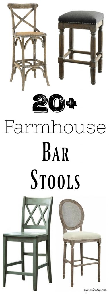 If you are looking for farmhouse bar stools to add to your kitchen, click over and see more than 20 beautiful farmhouse bar stools that you will swoon over. 