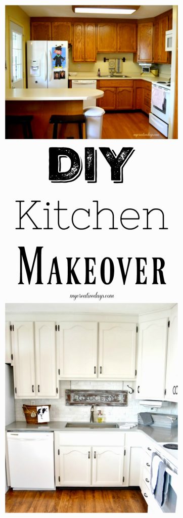 If you would like to change the look of your kitchen, but have a tight budget to work with, click over to see how we saved a lot of money on this DIY Kitchen Makeover!