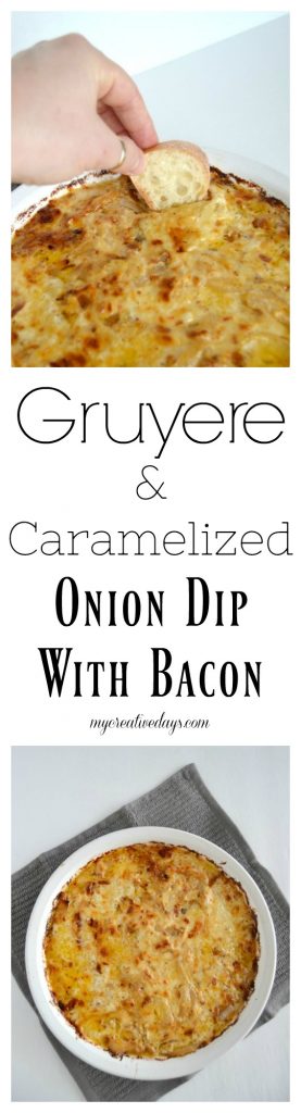 If you are looking for easy hot dips to serve at your next party, click over to get this easy Gruyere & Caramelized Onion Dip With Bacon recipe.