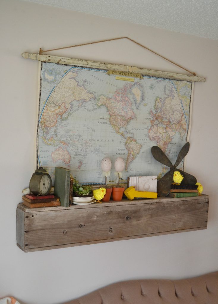 If you like the look of maps hanging on the wall, click over to see how easy it is to make your own hanging architectural wall map.