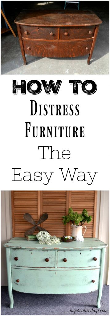 Create the look of this distressed dresser in only a few, short steps. Click over to get the formula for distressing furniture the easy way. 