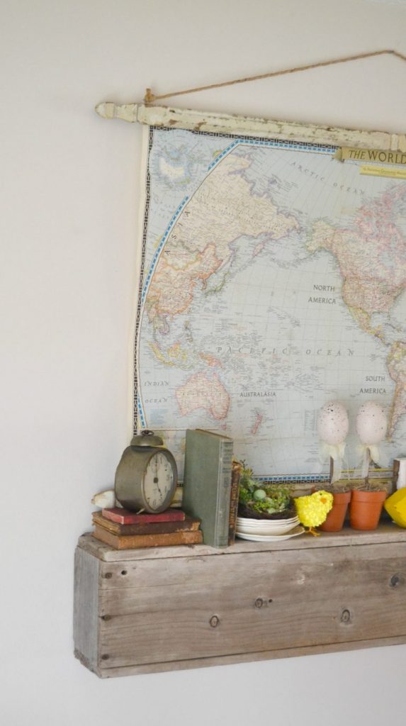 If you like the look of maps hanging on the wall, click over to see how easy it is to make your own hanging architectural wall map.