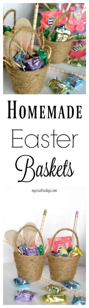 Easter baskets do not have to be expensive store bought versions. Click over to see how easy it is to make mini homemade Easter baskets that you can hand out to family, friends and neighbors this year. 