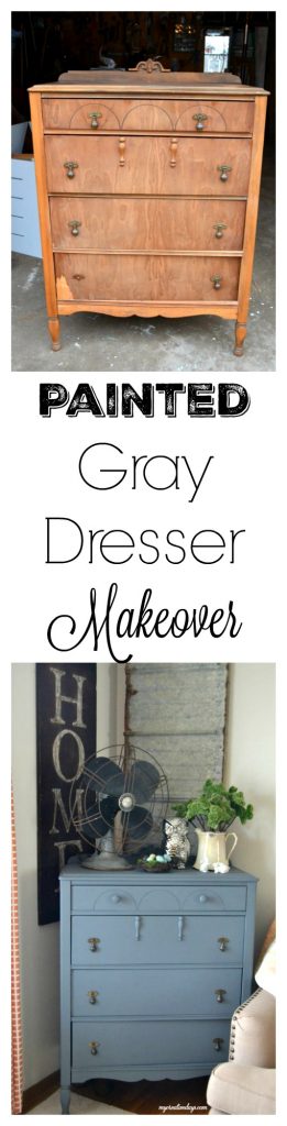 The color gray comes in all shades and finding the right one for any project can be difficult. Click over to see how this DIY Painted Gray Dresser made me think of the color gray in a whole new light. 