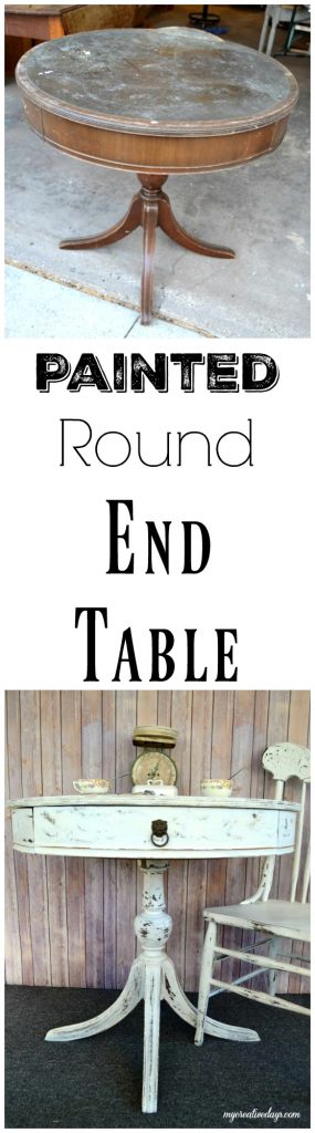 If you are on the market for a round end table in your space, save your money and DIY a painted round end table. Click over and see how easy it is to do!