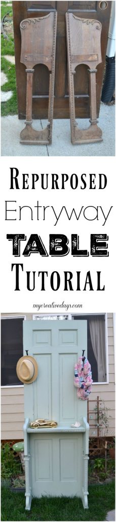 If you are looking for an entryway table for your home, click over to check out this easy tutorial on how to DIY a repurposed entryway table from an old door. 