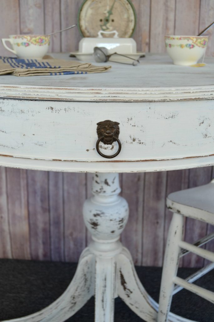 If you are on the market for a round end table in your space, save your money and DIY a painted round end table. Click over and see how easy it is to do!