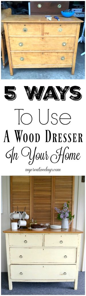 A wood dresser can have so many different uses for multiple rooms in your home. Clock over and find 5 ways to use a wood dresser to add to your home's decor.