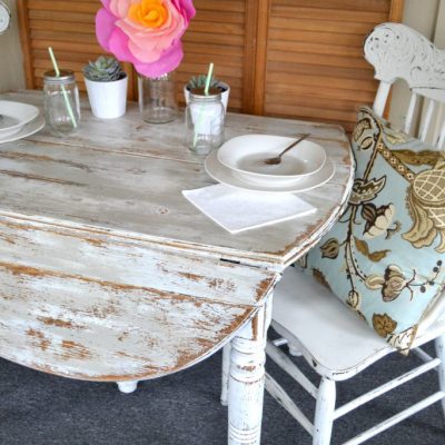 DIY Chippy Painted Table