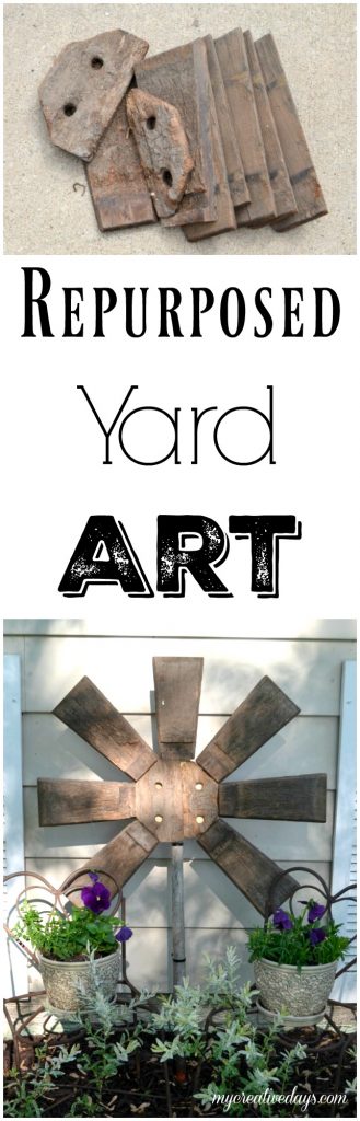 If you like to add a little art to your garden or yard, don't spend a lot of money to do it. Click over to see how easy it was to make this repurposed yard art from a broken wood barrel. 