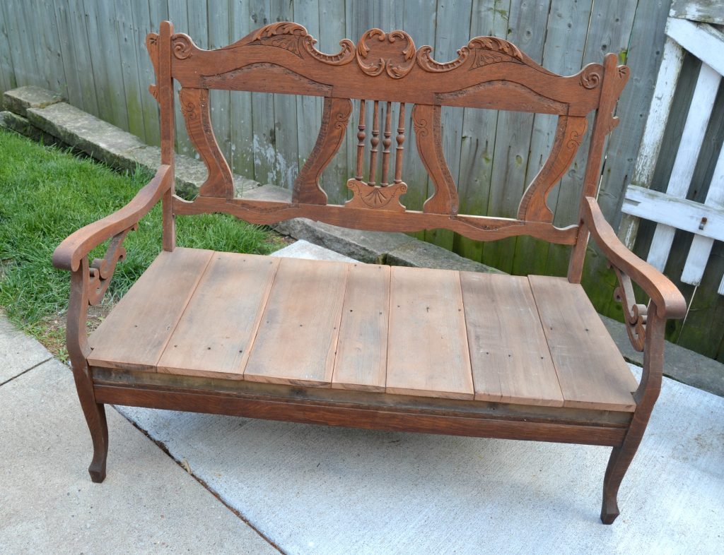 Seeing the potential is cast away pieces of furniture is hard sometimes, but if you look past the rough exterior, there usually is a gem underneath. Click over to see how I made over this sad-looking settee with barn wood!