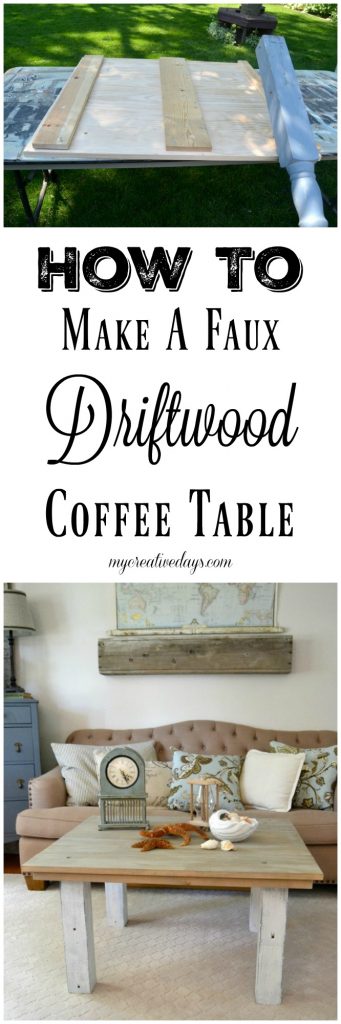 If you like the look of driftwood and want to bring it into your home, click over to see how I made a driftwood coffee table without having the real thing. 