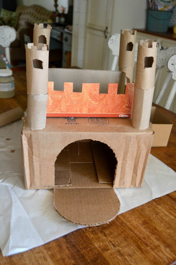 Some of our favorite creations have come from supplies we found in our recycling bin! Click over to see how to make this castle as part of Waste Material Craft Ideas For Kids!