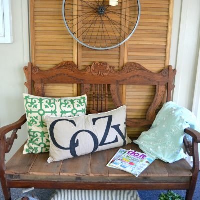 Settee Makeover With Barn Wood