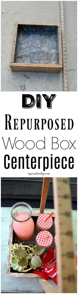 If you are looking for a wood box centerpiece, look no further! Click over to see how easy it is to make this repurposed wood box centerpiece from found pieces. 