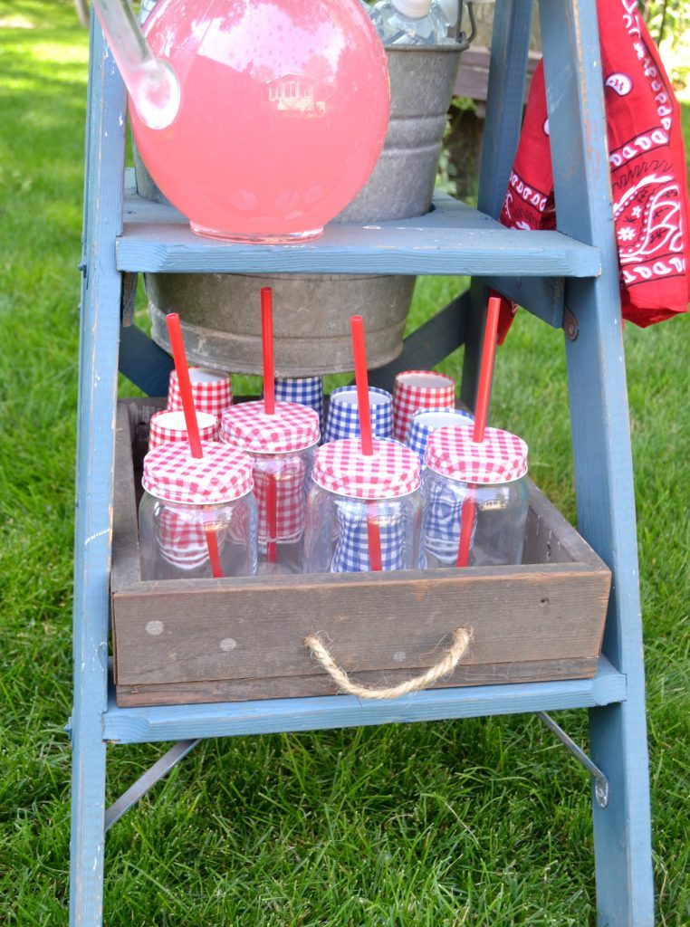 A drink station is always a fun addition to any party or gathering. You can make a drink station out of many things, but we think this repurposed step ladder is a genius way to serve drinks!