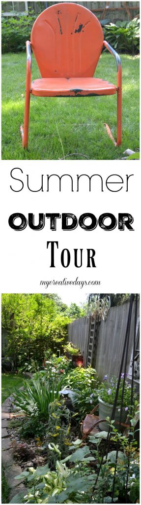 This Summer Outdoor Tour is packed full of different ways that we repurpose things to add to our yard and garden. Click over to see all of the summer outdoor tours from my blogging friends and I.