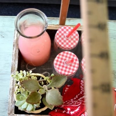 Repurposed Wood Box Centerpiece