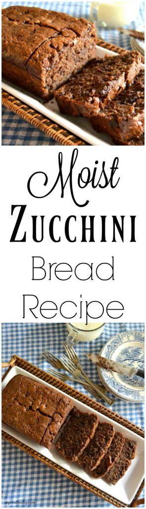 If you love zucchini bread and want to find an easy recipe, click over to get this moist zucchini bread recipe that involves chocolate! 