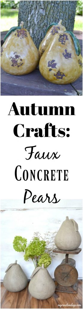 If you love the fall season and autumn crafts, click over to see how easy it is to make these modern faux concrete pears to use in your fall decor. 