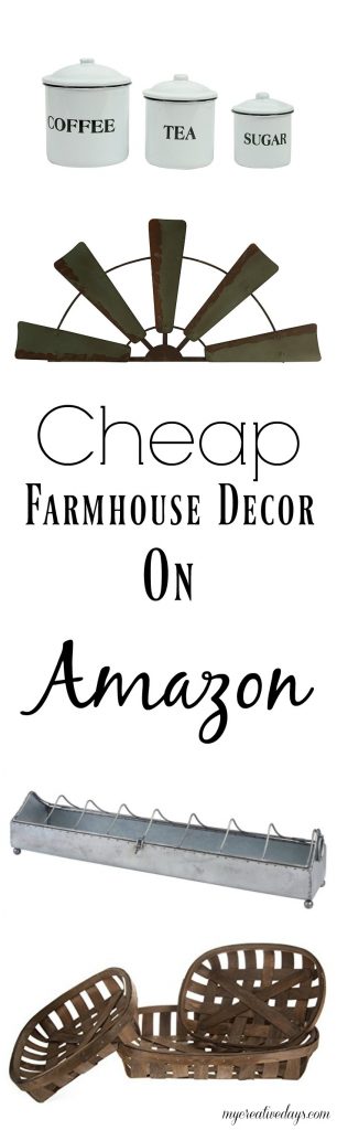 If you love farmhouse decor, but you don't want to spend a lot of money on it, click over to find beautiful and cheap farmhouse decor on Amazon.