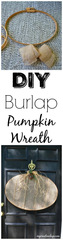 If you like fall wreaths, but are looking for something a little different for this fall season, click over to see how easy it is to make this DIY burlap pumpkin wreath. 