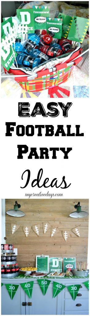 Are you hosting a football party and looking for ideas? Click over for this easy football party idea that covers everything from food to decor. And, there are free printables included!