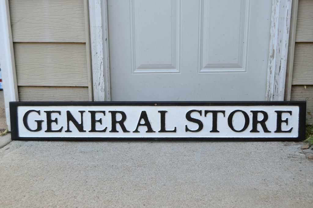 If you are looking for a fun sign to add above a door in your home, click over to see how to DIY a door sign from an existing sign to make it custom to what you want. 
