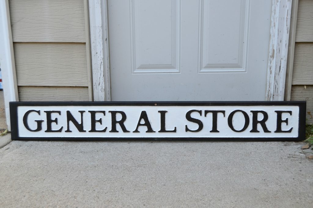 If you are looking for a fun sign to add above a door in your home, click over to see how to DIY a door sign from an existing sign to make it custom to what you want. 