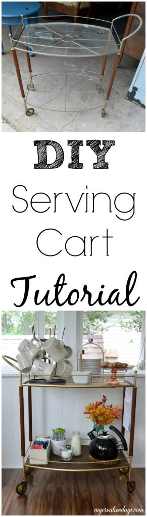 If you like to entertain or just want a serving cart in your home, click over and see how easy it is to transform a broken cart into the serving cart of your dreams in a few steps.