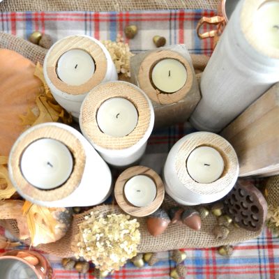 DIY Wooden Candle Holders