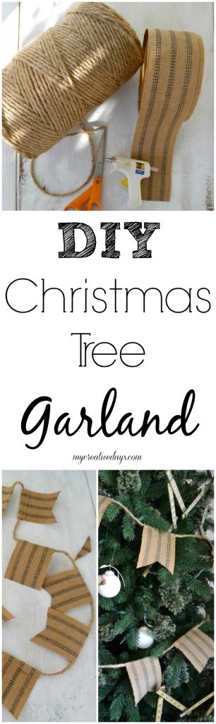 Decorating for Christmas is always a family affair and any time we can make a homemade decoration, we do. Click over to see how easy it is to make your own Christmas tree garland from only a couple supplies.