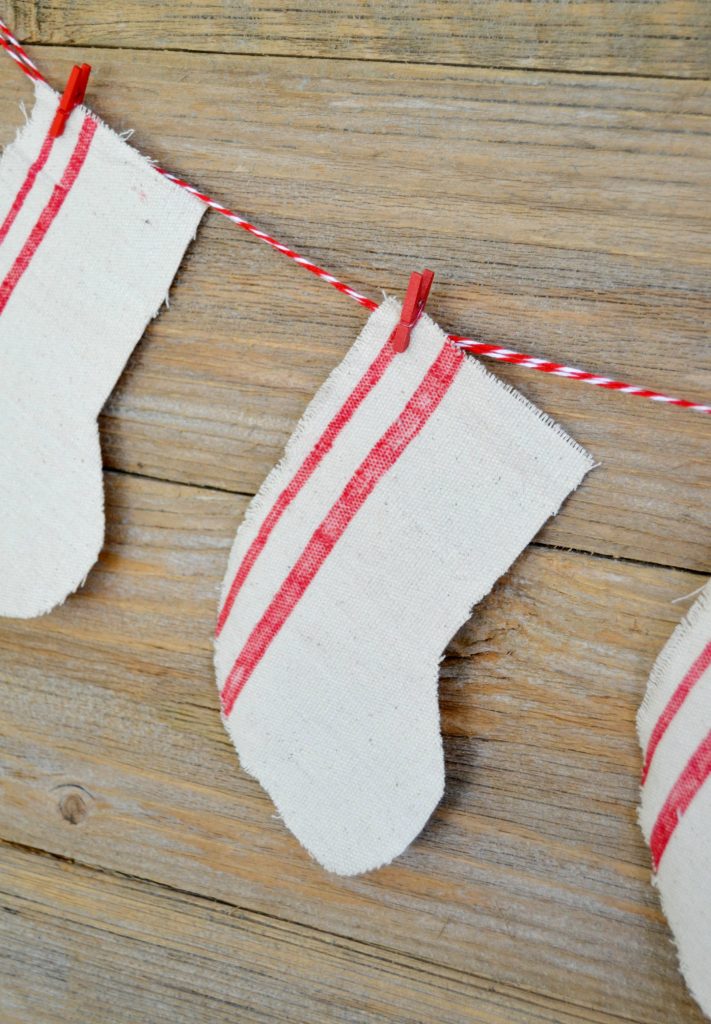 DIY Farmhouse Christmas Decor Made From A Dropcloth