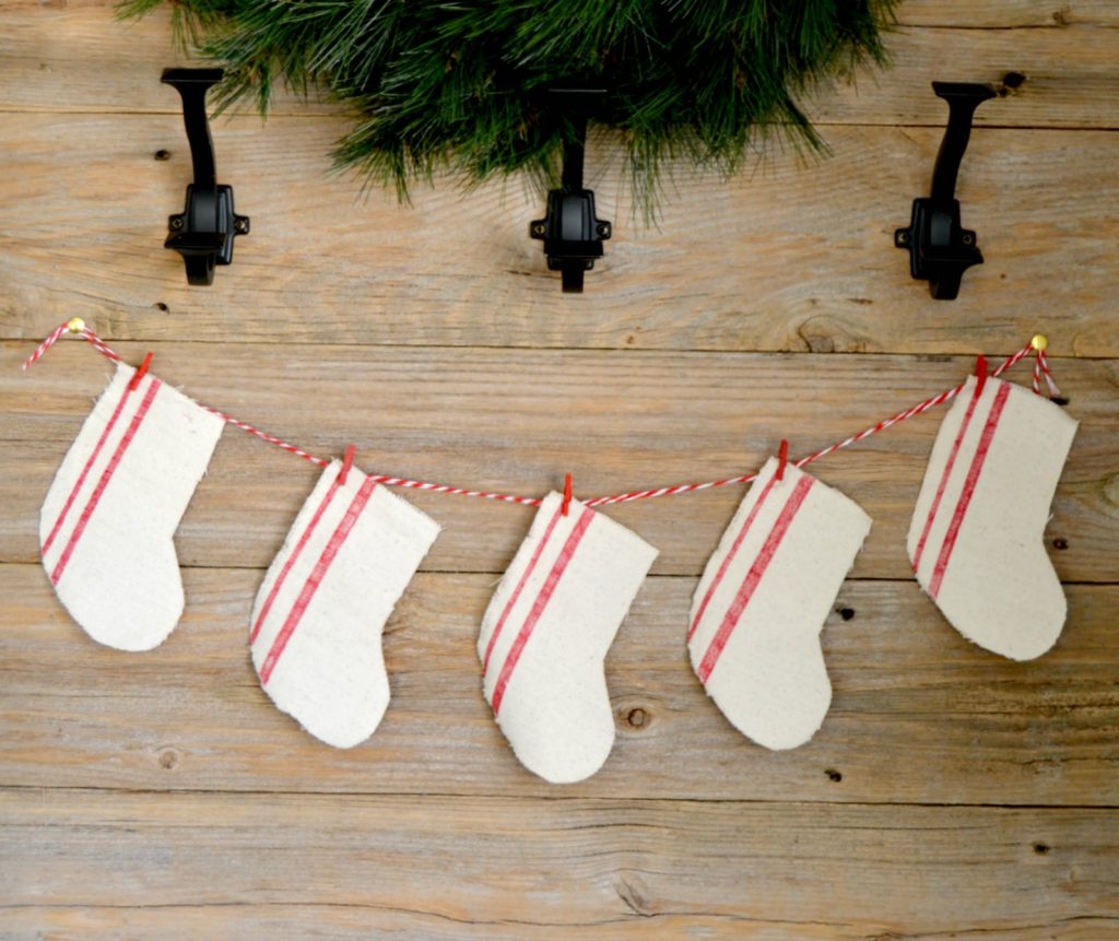 DIY Farmhouse Christmas Decor Made From A Dropcloth