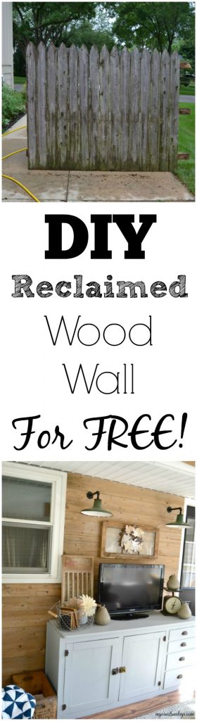 If you like the look of rustic, reclaimed wood, click over to see how we created this Reclaimed Wood Wall in our back porch makeover for FREE! 
