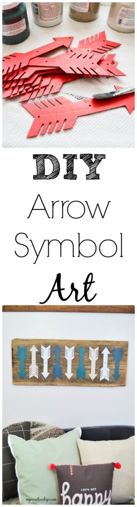 If you like the arrow symbol and want to add more of it to your home, click over to see how easy it is to make DIY arrow art for any space in your home!