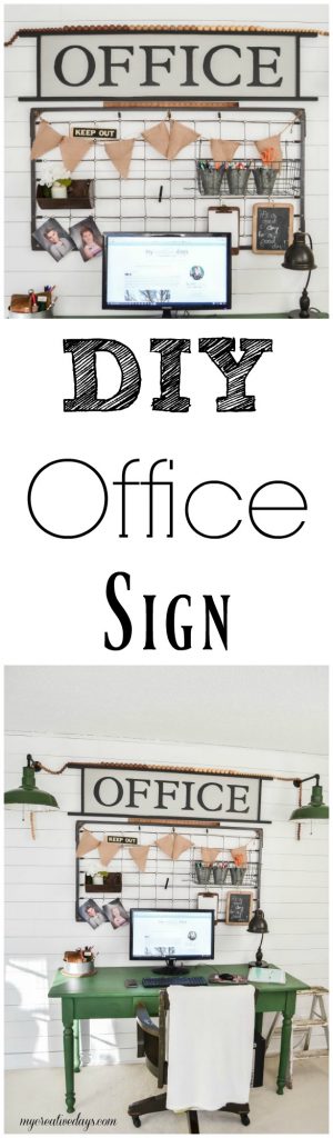 If you are looking for an office sign, click over and see how easy it is to make your own from a repurposed sign and get exactly what you want. 