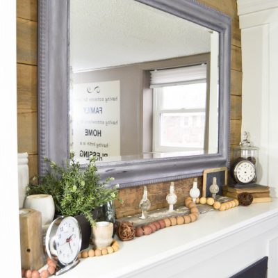 Reclaimed Barn Wood Mantel Makeover