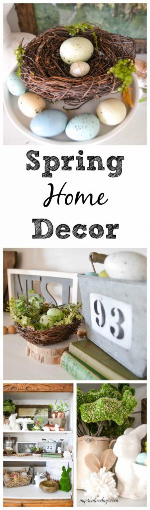 Spring Home Decor - Looking for easy ways to welcome spring in your home's decor? Check out this Spring Home Decor from My Creative Days.