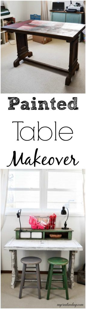 If you have an old table lying around that you aren't using, give it a makeover! Click over to see how easy this DIY painted table makeover was that made me love this table even more. 
