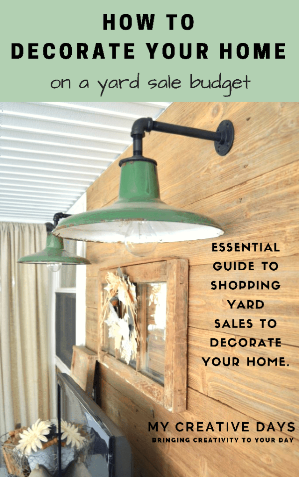 How To Decorate Your Home On A Yard Sale Budget - If you are looking to decorate your home on a tight budget, My Creative Days will show you How To Decorate Your Home On A Yard Sale Budget.
