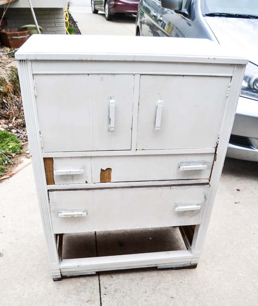 Dresser Makeover With Ship Lap - Don't get rid of your broken dresser! Check out this Dresser Makeover with Ship Lap for a unique way to breath new life to your old dresser.