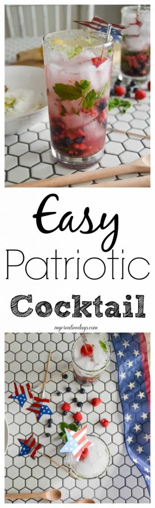 Easy Patriotic Cocktail - Want to serve a patriotic cocktail at your next party? This Easy Patriotic Cocktail is perfect for Memorial Day and 4th of July celebrations!