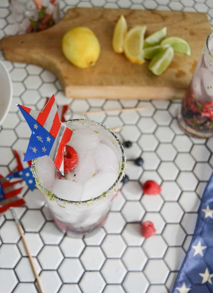 Easy Patriotic Cocktail - Want to serve a patriotic cocktail at your next party? This Easy Patriotic Cocktail is perfect for Memorial Day and 4th of July celebrations!