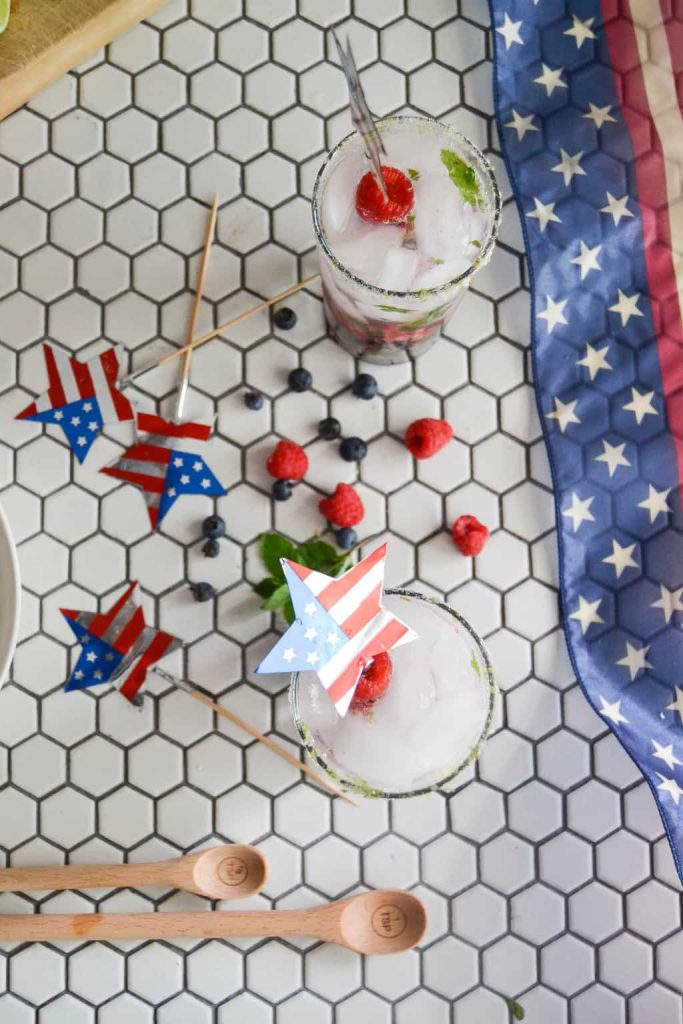 Easy Patriotic Cocktail - Want to serve a patriotic cocktail at your next party? This Easy Patriotic Cocktail is perfect for Memorial Day and 4th of July celebrations!