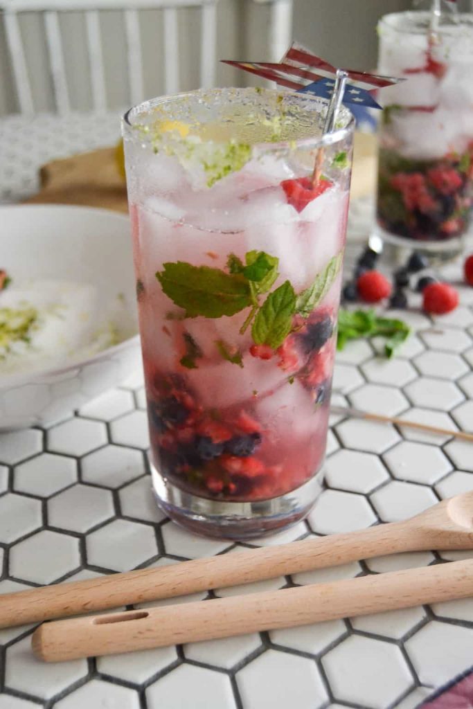 Easy Patriotic Cocktail - Want to serve a patriotic cocktail at your next party? This Easy Patriotic Cocktail is perfect for Memorial Day and 4th of July celebrations!