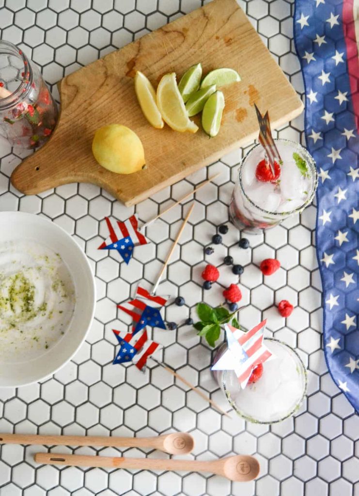 Easy Patriotic Cocktail - Want to serve a patriotic cocktail at your next party? This Easy Patriotic Cocktail is perfect for Memorial Day and 4th of July celebrations!